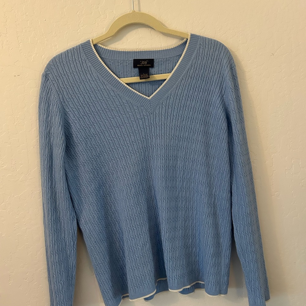 Women’s Blue V-Neck Sweater